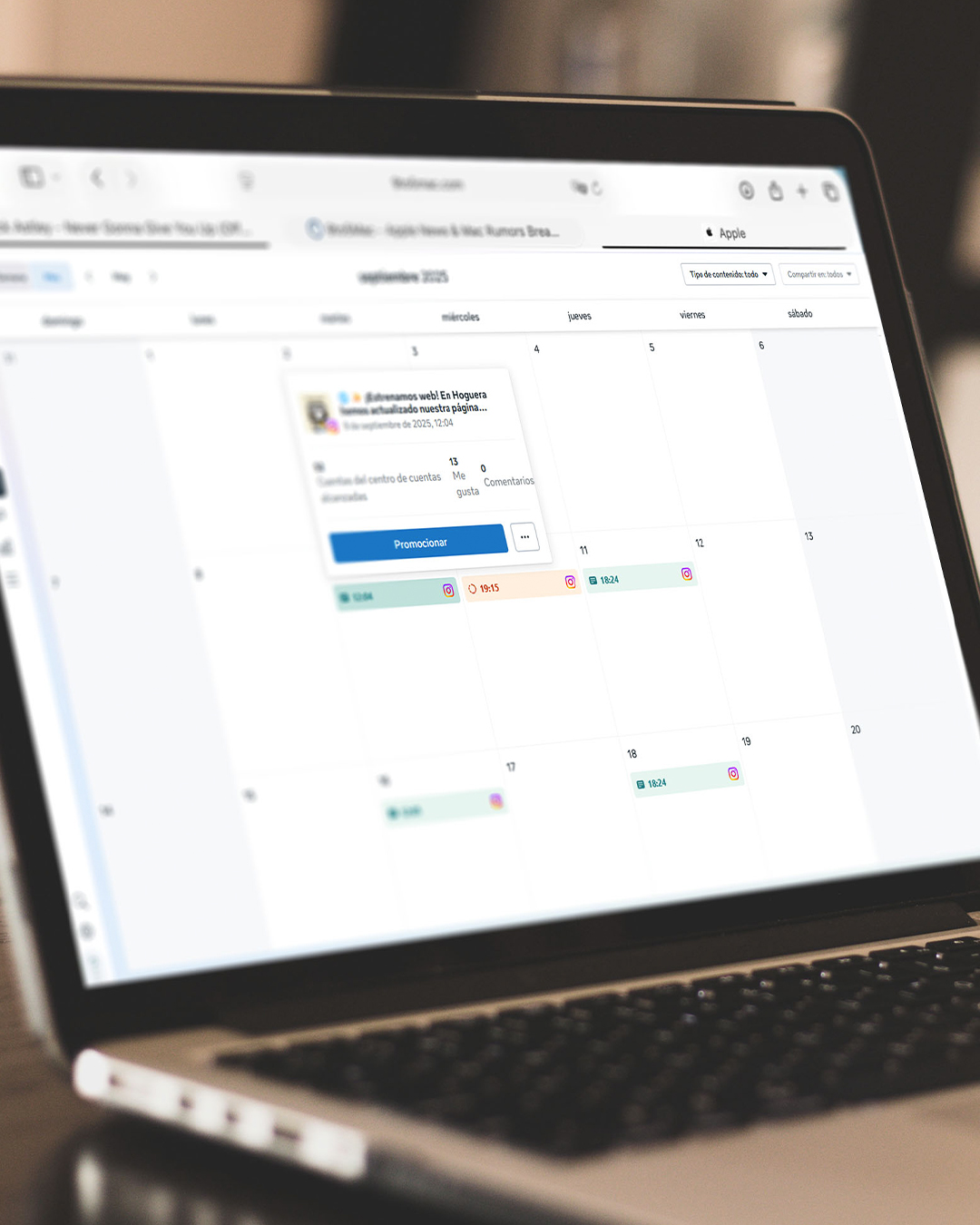 planificación publicaciones estudio la hoguera